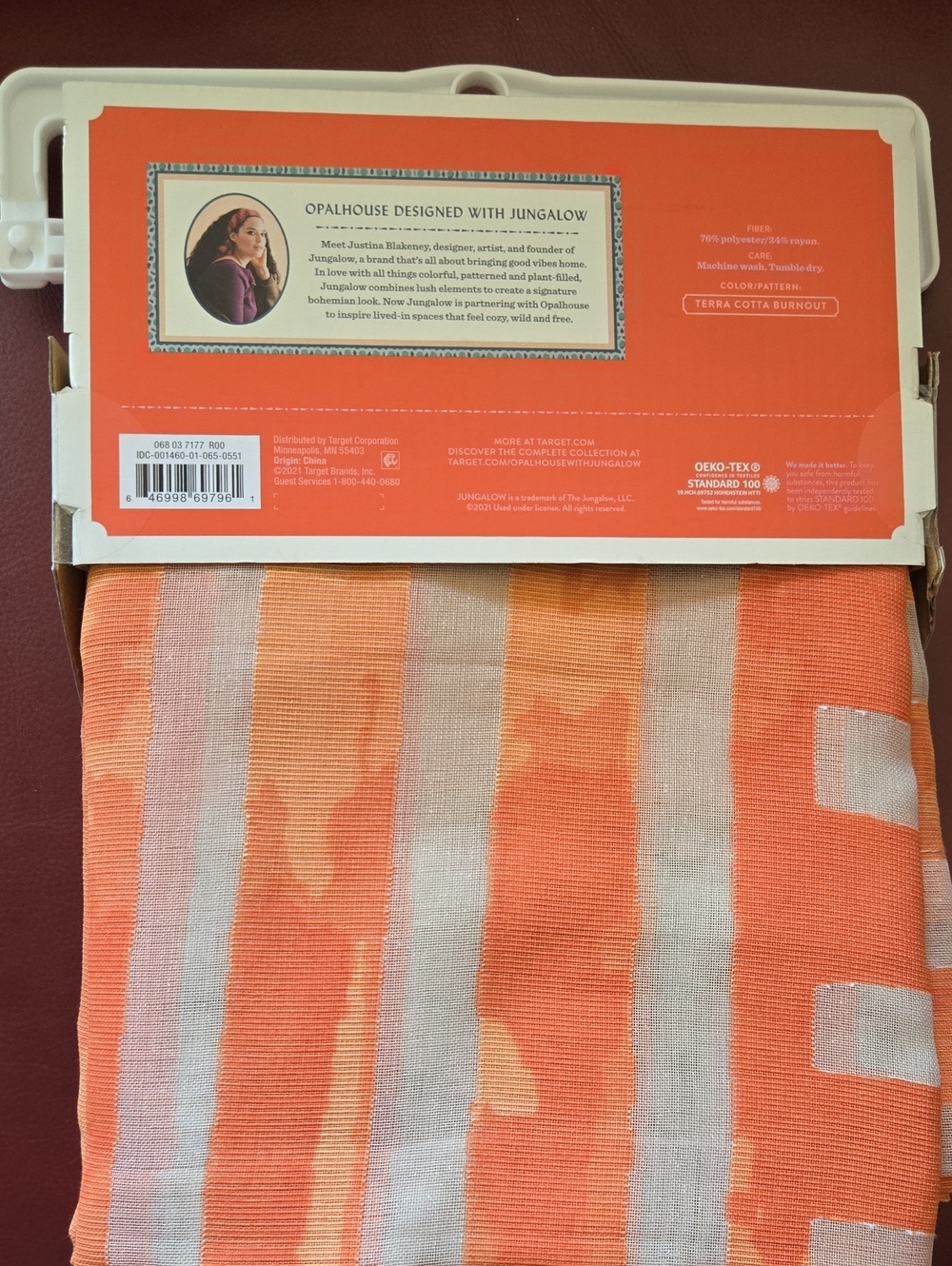 Opalhouse Terra Cotta Burnout Striped Window Panel